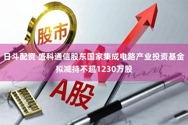 日斗配资 盛科通信股东国家集成电路产业投资基金拟减持不超1230万股